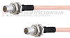 Slide-On BMA Plug Bulkhead to Slide-On BMA Plug Bulkhead Cable RG405 Type .086 Coax in 24 Inch - FMCA1585-24 - Fairview Microwave Inc.