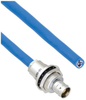 Plenum Cable Assembly TRB Insulated Bulk Head Jack 3-Lug Cable Jack to Blunt MIL-STD-1553 .242