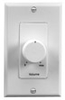 Attenuator-50W, 70V/25V, 1-gang Stainless Steel/Decora, White - 50LVC-DSW - Visual Sound, Inc.
