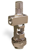 Angle Heavy Duty Sight Feed Valve, Solid Gasket, 1/4” Female NPT Inlet, 1/4” Female NPT Outlet, 1”-14 Remote Mounting Thread, Tamperproof - B1284-10-SG - Oil-Rite Corp.