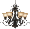 6029-6 EB Mid. Chandeliers-Glass Up - 781907 - Capital Lighting, Inc.
