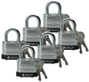 Brady Black Steel 5-pin Keyed & Safety Padlock 51284 - 1 9/16 in Width - 1 1/3 in Height - 17/64 in Shackle Diameter - 2 Key(s) Included - 754476-51284 -- 754476-51284 - Image