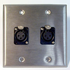 HAVE 2Gang Stainless Wallplate 2BG XLRF - HAVWP2009XLRFBG2 - HAVE, Inc.