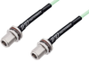 N Female Bulkhead to N Female Bulkhead Low Loss Cable 24 Inch Length Using PE-P142LL Coax, RoHS - PE3C1000-24 - Pasternack