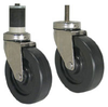 Stainless Steel Stem Caster - Polyolefin Wheel - Model 3 - SS-3PB4X - Caster City, Inc.