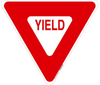 Brady B-120 Fiberglass Reinforced Polyester Triangle Stop Signs, Traffic Control Signs & Banners Sign - 30 in Width x 30 in Height - TEXT: YIELD - 75062 - 754476-75062 - R. S. Hughes Company, Inc.