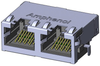 Rj45 Conn, R/a Jack, 8P8C, 2Ganged, Th; Modular Connector Type Amphenol Communications Solutions - 65AJ9668 - Newark, An Avnet Company
