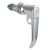 Quarter-Turn Cam Latch, Key Locking , L-Handle, Pad Locking, Sealed, Zinc Alloy, Chrome Plated, Bright - E5-7A-712-UU4-10 - Southco