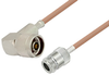 N Male Right Angle to N Female Cable 36 Inch Length Using RG400 Coax - PE3W06096-36 - Pasternack
