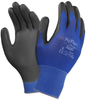 Ansell HyFlex 11-618 Black/Blue Size 6 Nylon Full Fingered Work & General Purpose Gloves - Polyurethane Palm & Fingers Coating - 076490-88597 - 076490-88597 - R. S. Hughes Company, Inc.