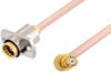 Slide-On BMA Jack 2 Hole Flange to SMP Female Right Angle Cable 6 Inch Length Using RG405 Coax - PE3C4897-6 - Pasternack