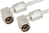 N Male Right Angle to N Male Right Angle Cable 24 Inch Length Using PE-SR401FL Coax - PE34680-24 - Pasternack
