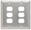Despard Wall Plate, Two Gang, 302 Stainless Steel -- SSK32 - Image