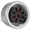 connector,circular din,female panel recept,front mt,8din silver-pltd solder cont - 70013437 - Allied Electronics, Inc.