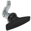 VISE ACTION® Compression Latch, Large Size, T-Handle, Zinc Alloy, Powder Coat, Black, Deep Offset Cam - E3-113-75 - Southco