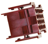 Connector, Soft Shell; 250 VAC; 9 A (Max.); 0.165 x 0.165 in.; Nylon; Brick Red - 70083243 - Allied Electronics, Inc.