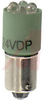Lamp, LED;T-3 1/4;Green;500mcd;Bayonet;0.36In.;24V;20mA;568nm;20deg;Gap;197 Seri - 70015431 - Allied Electronics, Inc.