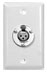 Wall Plate-Stainless Steel, 1-gang, One Mounted C3F Connector - MCP1-C3F - Visual Sound, Inc.