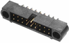9+9 Pos. Male DIL Horizontal Throughboard Conn. No Jackscrews - M80-5501842 - Harwin Plc