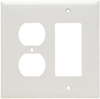 Combination Wall Plate, 1 Duplex Receptacle & 1 Decorator -- SPJ826W - Image