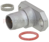 BMA Plug (Male) Slide-On Connector Field Replaceable 2 Hole Flange (Panel Mount), .481 inch Hole Spacing With EMI Gasket and .012 inch Pin -- FMCN1230