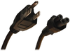 3-Slot Power Cord, NEMA 5-15P to C5 - Laptop/Notebook, 10A, 125V, 18 AWG, 3 ft., Black -- P013-003 - Image
