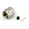 2.4mm Male (Plug) Connector For RG405 Cable, Solder, Passivated Stainless Steel Body, Length 0.345 In -- SMC024-0871 - Image