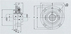 MFC / UCFCX 4-Bolt Piloted Flange Units -- MFC100MM - Image