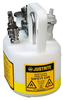 Justrite White Polyethylene 1/2 gal Safety Can - 5 1/4 in Height - 7 3/4 in Overall Diameter - 697841-14263 - 697841-14263 - R. S. Hughes Company, Inc.