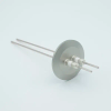 Power Feedthrough, 5000 Volts, 28 Amps, 2 Pins, 0.094″ Molybdenum Conductors, 2.16″ QF / KF Flange - A0515-7-QF - MPF Products, INC.