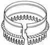 #508S Metal Starting Collar w/Holes & Sealed Inside Flange for 1