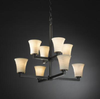 POR-8828-20-WAVE-DBRZ Mid. Chandeliers-Glass Up - 750379 - Capital Lighting, Inc.