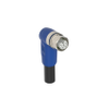 M12 Power Single-Ended Cordset: Female, angled, 4-pin, L-coded, blue body, 50 V AC/60 V DC, 20 A; PUR black cable, ca. 2,5mm² - RKWT 4L-1026 - Belden Inc.
