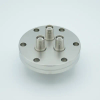 SHV-5 Coaxial Feedthrough, 3 Pins, Grounded Shield, Exposed Insulator, 2.75″ Conflat Flange - A0338-1-CF - MPF Products, INC.