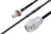 MIL-DTL-17 SMA Female Bulkhead to TNC Male Cable 6 Inch Length Using M17/119-RG174 Coax - PE3M0113-6 - Pasternack