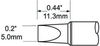 Tip, Soldering, Chisel, 5Mm; Tip / Nozzle Width Metcal - 74M4490 - Newark, An Avnet Company
