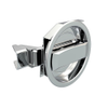 Flush Cam Latch, Medium Size, Turn Clockwise to Latch / Lock, Single or Three - Point Latching, Standard Style Handle, Chrome Plated, Bright -- 01-13-31 - Image