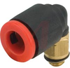 Fitting, male elbow, 10-32UNF thread, for 1/4 OD tube - 70071349 - Allied Electronics, Inc.