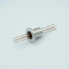 Power Feedthrough, 1000 Volts, 25 Amps, 4 Pins, 0.050″ Copper Conductors, 1.18″ QF / KF Flange - A0499-3-QF - MPF Products, INC.