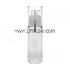 Airless Bottle, Clear Cap, Natural Collar, Clear Body, 30 mL -- CPR06CNC - 030 - Image