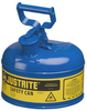 Justrite Blue Steel 1 gal Safety Can - 11 in Height - 9 1/2 in Overall Diameter - 697841-13993 - 697841-13993 - R. S. Hughes Company, Inc.