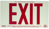 Brady Bradyglo B-347 Polyester / Polystyrene Rectangle White Exit Sign - 15 in Width x 8.5 in Height - Glow in the Dark - TEXT: EXIT - 87807B -- 754476-87807