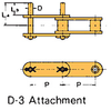 Double Pitch Chain Attachment with Large Plastic Rollers -- C2042D D-3 - Image