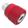 Captive Screw, M5 X 0.8, Flare-in, TORX®/Slot Combination, Knurled Red Knob - 4C-TS-M5-2F1-K013 - Southco