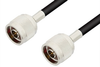 75 Ohm N Male to 75 Ohm N Male Cable 72 Inch Length Using 75 Ohm RG59 Coax - PE3528-72 - Pasternack