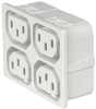 4751 White Strip Block For Snap-In Mounting, Front Side,1.5 Mm, Quickconnect Terminal 6.3 X 0.8 Mm With 4 Iec Appliance Outlets F Rohs Compliant Schurter - 99AC1241 - Newark, An Avnet Company