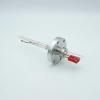 Thermocouple-Power Feedthrough, 1 Pair Type C, w/ Miniature TC Connector, 1000 Volts, 15 Amps, 2 Pins, 2.75″ Conflat Flange - A2267-5-CF - MPF Products, INC.