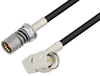 Snap-On BMA Jack to SMA Male Right Angle Cable 24 Inch Length Using LMR-100 Coax - PE3C4928-24 - Pasternack