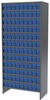 Akro-Mils 6500 lb Adjustable Gray Powder Coated Steel 22 ga Enclosed Adjustable Fixed Shelving System - 108 Bins - 6500 lb Total Capacity - ASC1879148 BLUE -- ASC1879148 BLUE - Image