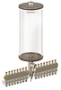 Clear View Multiple Feed Electro Lubricator, 1 gal Acrylic Reservoir, 16 Feeds, 1/4” OD Tube Outlets, 120V/60Hz - B4462-128AB1612061W - Oil-Rite Corp.